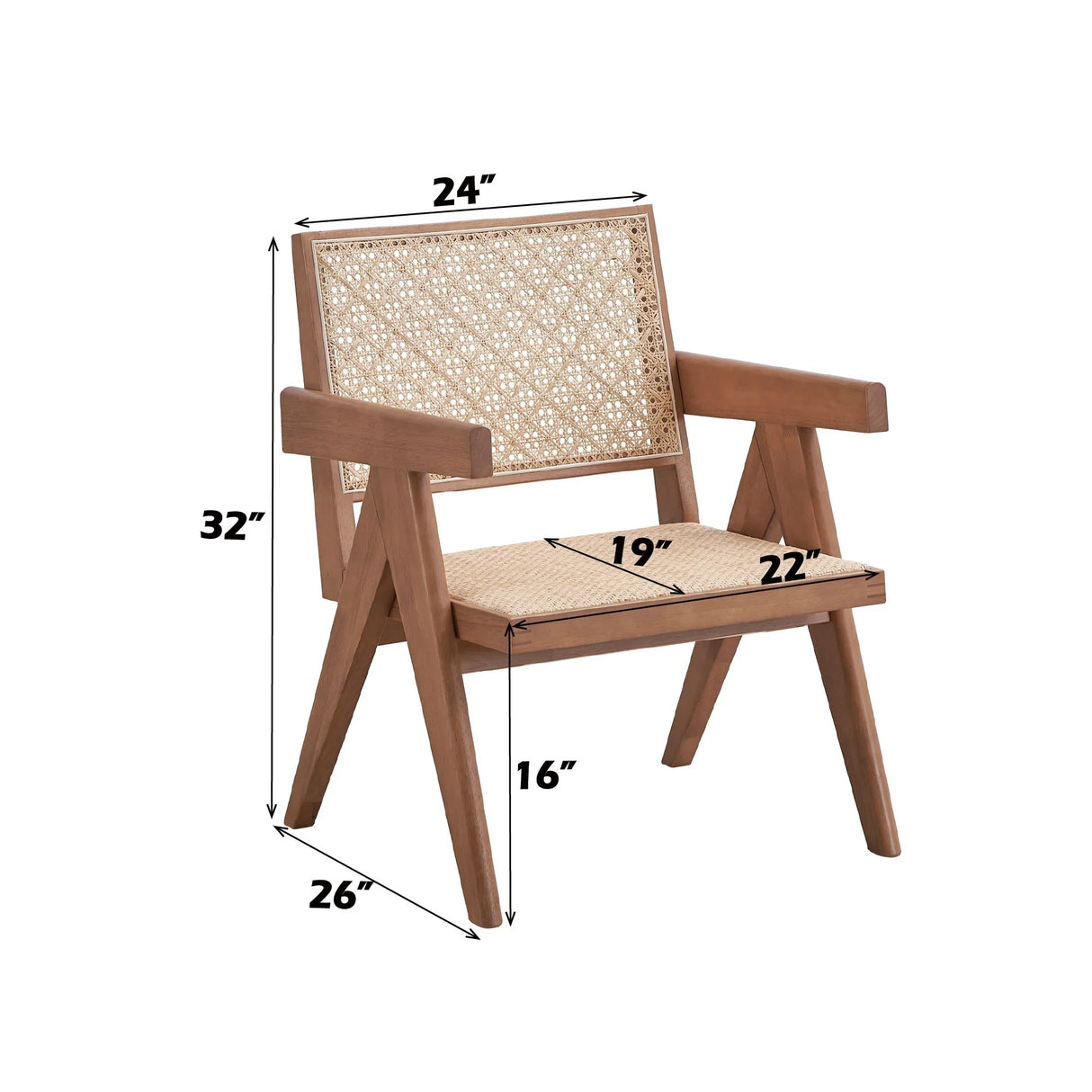 Velentina - Accent Chair - Natural / Rattan - Furniture Home Direct