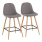 Pebble - Mid Century / Modern Counter Stool (Set of 2) - Furniture Home Direct