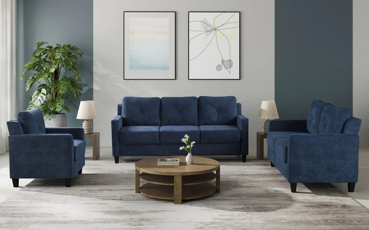 Horatio - Chenille 3 Piece Living Room Set - Furniture Home Direct