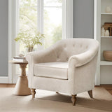 Fayette - Tufted Accent Arm Chair - Cream - Furniture Home Direct
