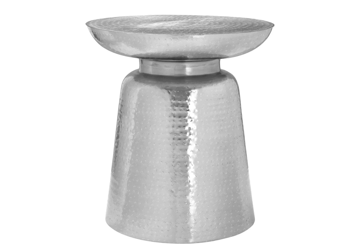 Drum Accent Side Table, Hammered Texture - Furniture Home Direct