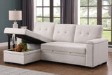 Lucca II - 84.5"W Reversible Sleeper Sectional Sofa with Storage Chaise - Furniture Home Direct