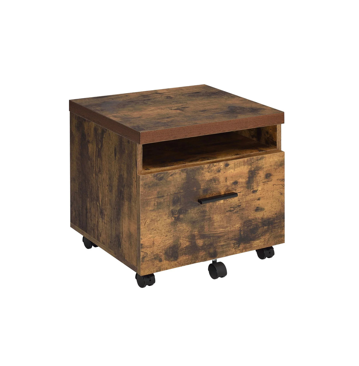 Bob - File Cabinet - Weathered Oak / Black - Furniture Home Direct