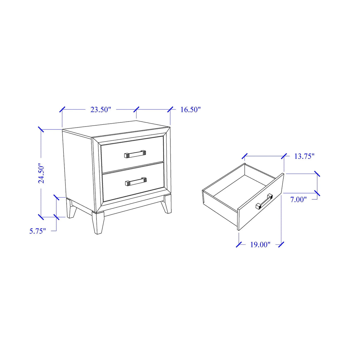 Mirage - Nightstand - Furniture Home Direct