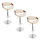 Curvo - Mid Century Modern Adjustable Barstool With Swivel With Straight T Footrest - Furniture Home Direct