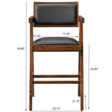 Athena - Counter Chair - Black / Brown - Furniture Home Direct