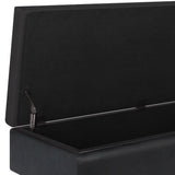 Owen - Rectangular Storage Ottoman - Midnight Black - Furniture Home Direct