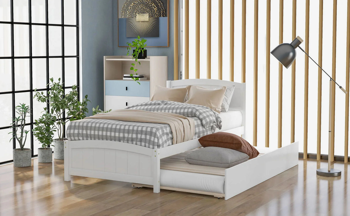 Platform Bed & Headboard, Footboard And Wood Slat Support - Furniture Home Direct