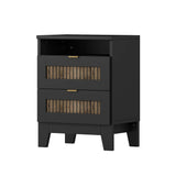 Queen Bed Set With Dresser And Two Nightstands Black - Furniture Home Direct