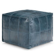 Manning - Square Pouf - Teal - Furniture Home Direct