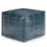 Manning - Square Pouf - Teal - Furniture Home Direct