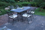 Rectangular Long Dining Set With Sunbrella Cushions - Furniture Home Direct