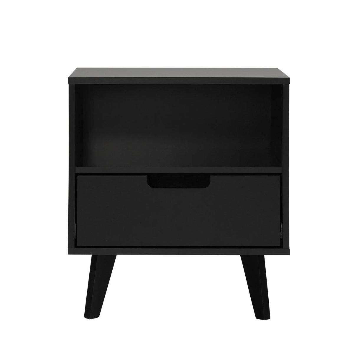Modern 1 Drawer Nightstand With Open Cubby - Furniture Home Direct