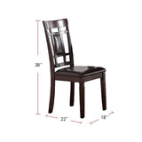 Dining Set with Upholstered PU Chairs 7 Piece Espresso - Furniture Home Direct