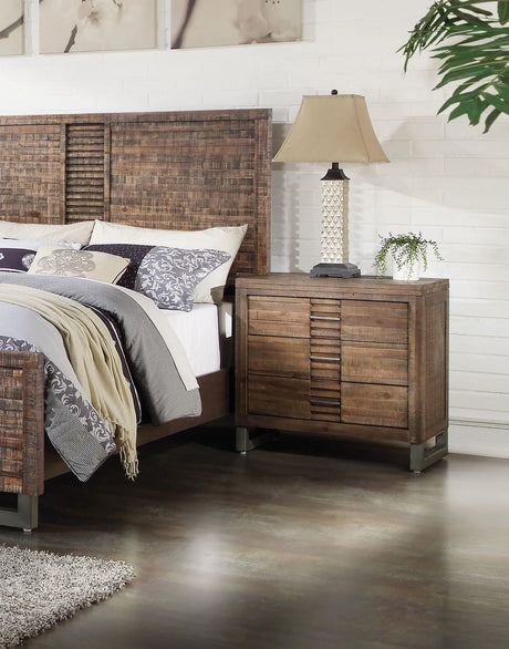 Andria - Reclaimed Nightstand - Oak - Furniture Home Direct