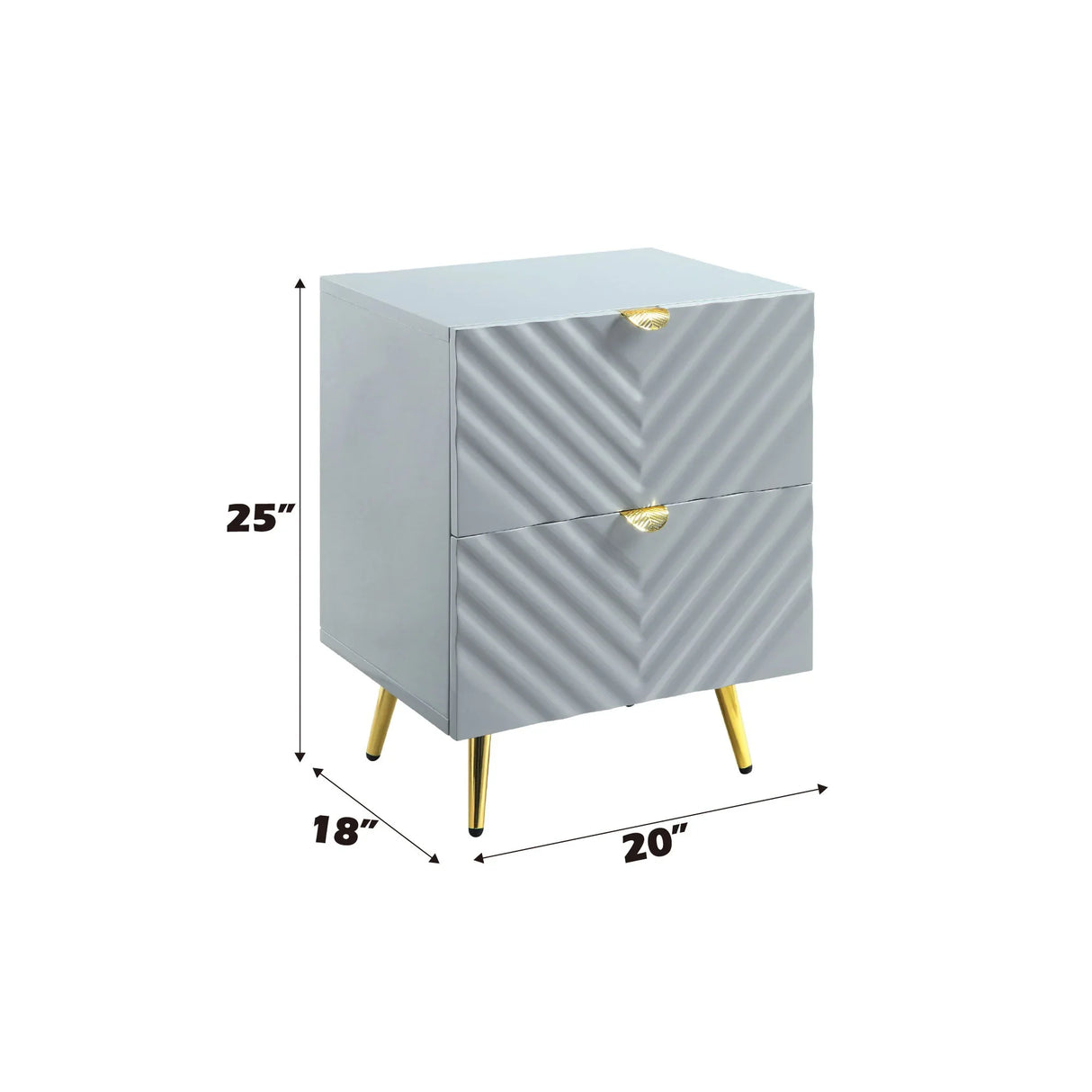 Gaines - High Gloss Nightstand - Furniture Home Direct