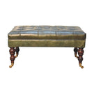 Buffalo - Leather Ottoman With Castor Legs - Furniture Home Direct