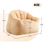 Beanbag Chair, Beanbag Sofa Chair With Armrests Stuffed High Density Foam - Furniture Home Direct