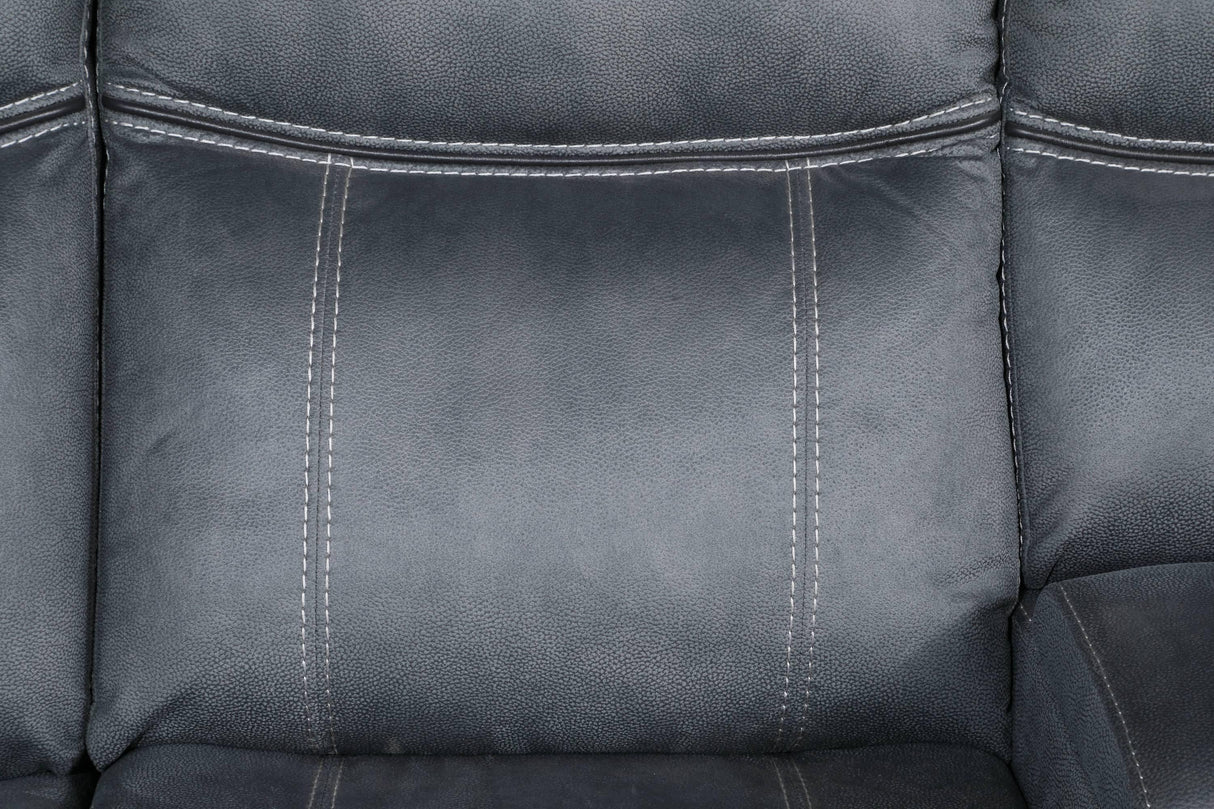 Reclining Sectional Sofa With USB Port Console Gray - Furniture Home Direct