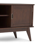 Draper - Handcrafted Mid Century Low TV Media Stand - Furniture Home Direct