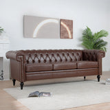 Traditional Square Arm Removable Cushion 3 Seater Sofa - Furniture Home Direct