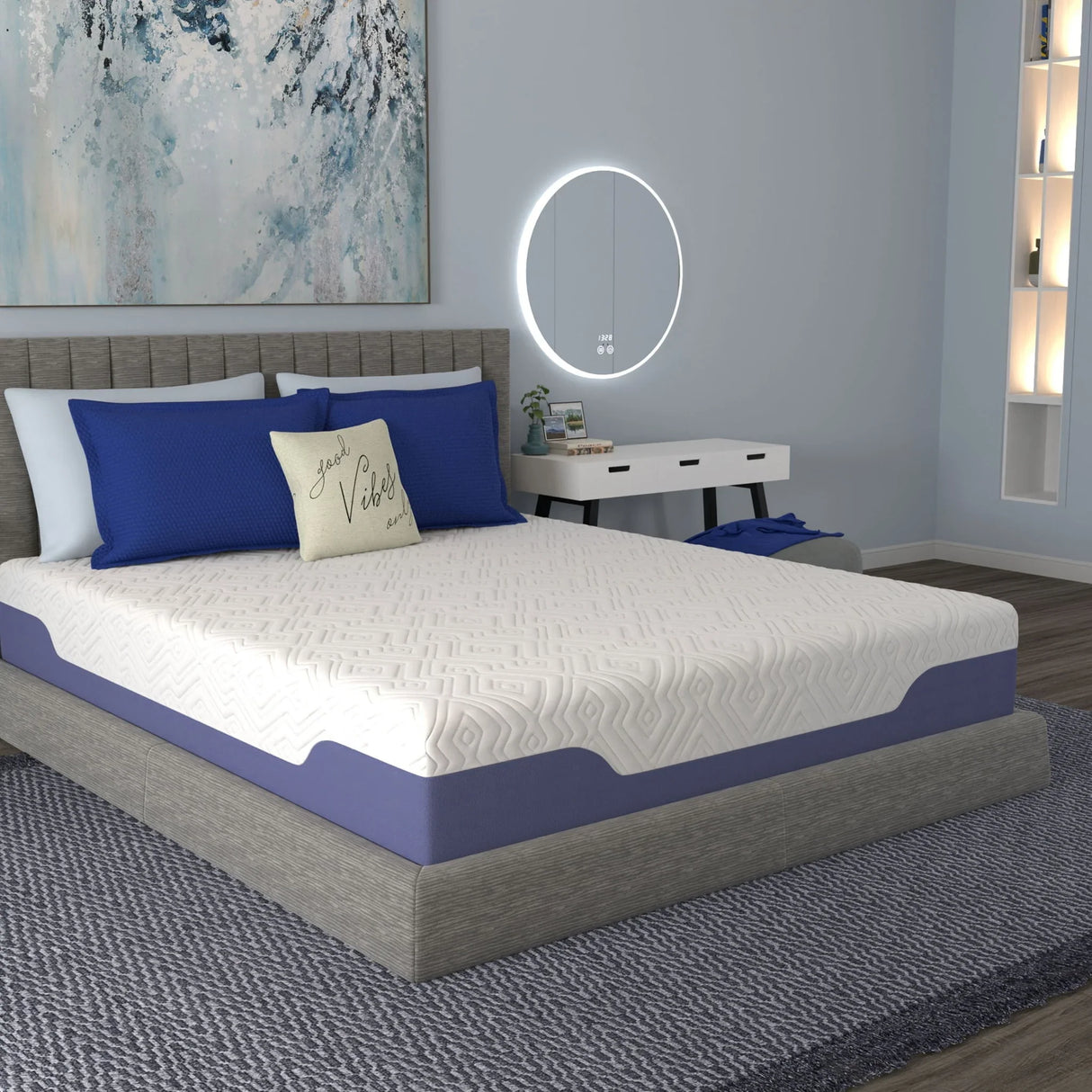 Supreme - 12" Cooling Hybrid Memory Foam And Innerspring Mattress - Furniture Home Direct