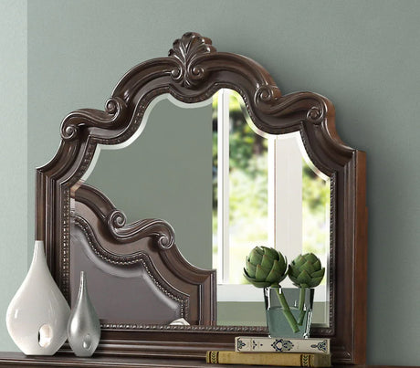 Ornate Mirror - Mahogany - Furniture Home Direct