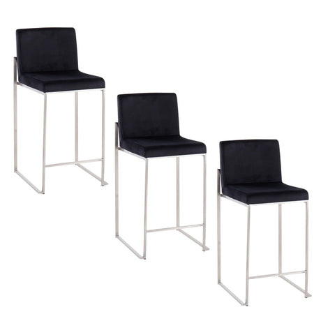 Fuji - Contemporary High Back Counter Stool, Functional Design - Furniture Home Direct