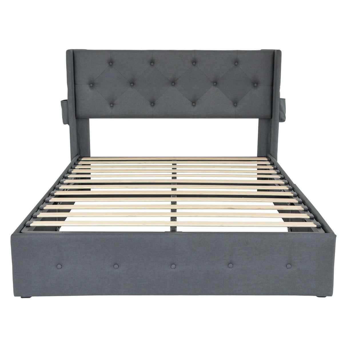 Bed With Gas Lift Storage, USB Ports - Furniture Home Direct