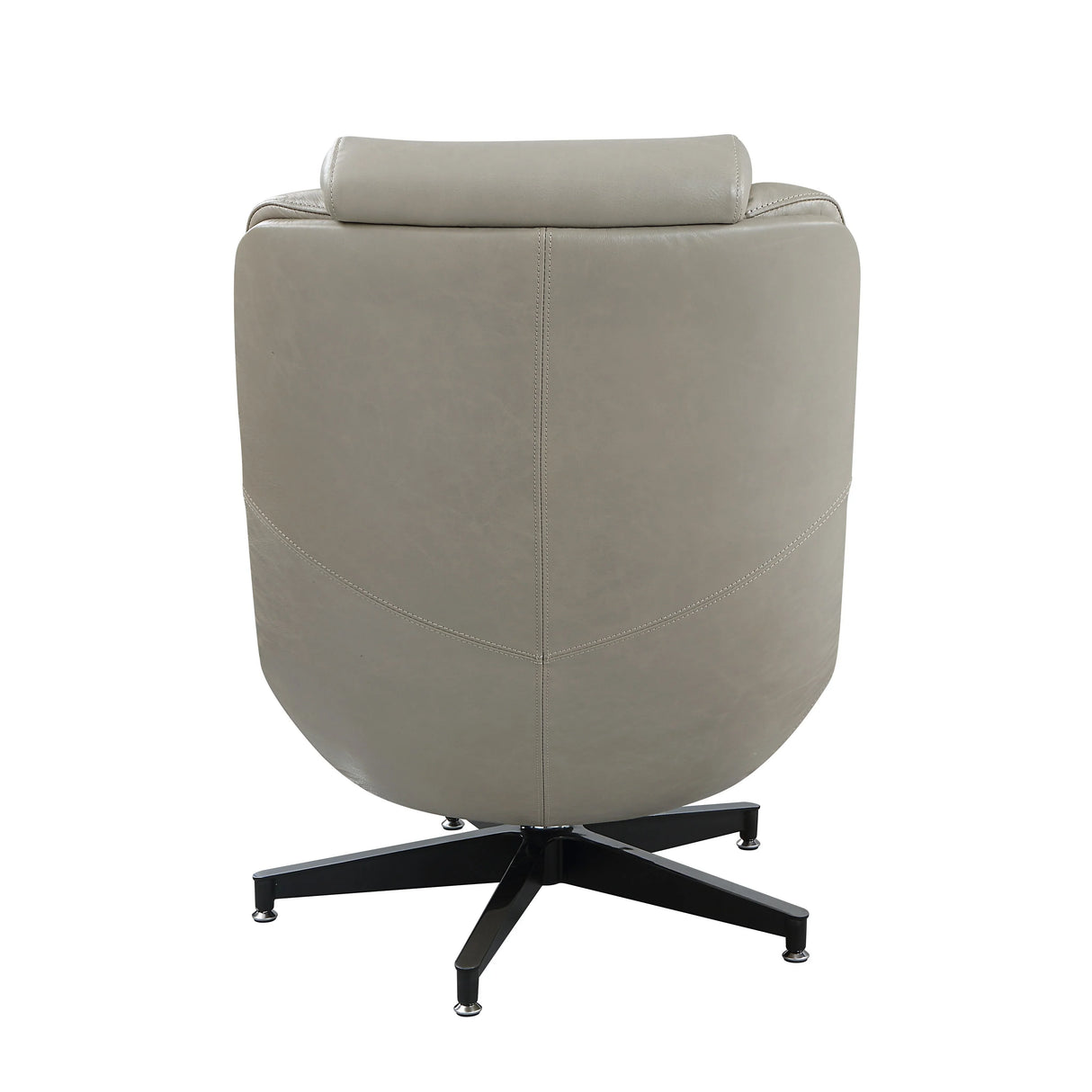 Piran - Top Grain Leather Accent Chair With Swivel - Twilight - Furniture Home Direct