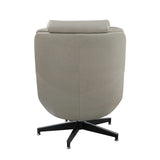Piran - Top Grain Leather Accent Chair With Swivel - Twilight - Furniture Home Direct