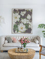 Large Botanical Wall Art Prints, Home Decor For Living Room Dining Room Bedroom Hallway - White / Gray - Furniture Home Direct