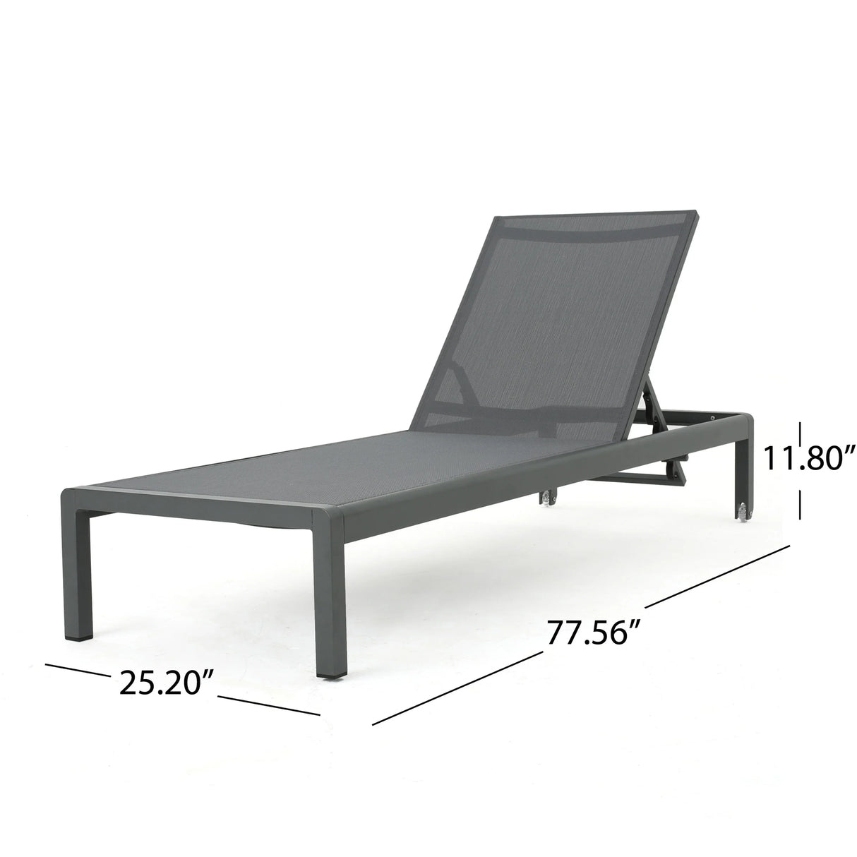 Chaise Lounge Set Of 2 - Gray - Furniture Home Direct