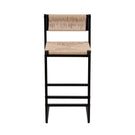 Bar Stools Paper Rope Weave Dining Chairs With Back Hand Weave Stools For Kichen Island, Bar & Counter (Set of 2)