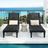 2 Piece Outdoor Chaise Lounges With Adjustable Backrest - Furniture Home Direct
