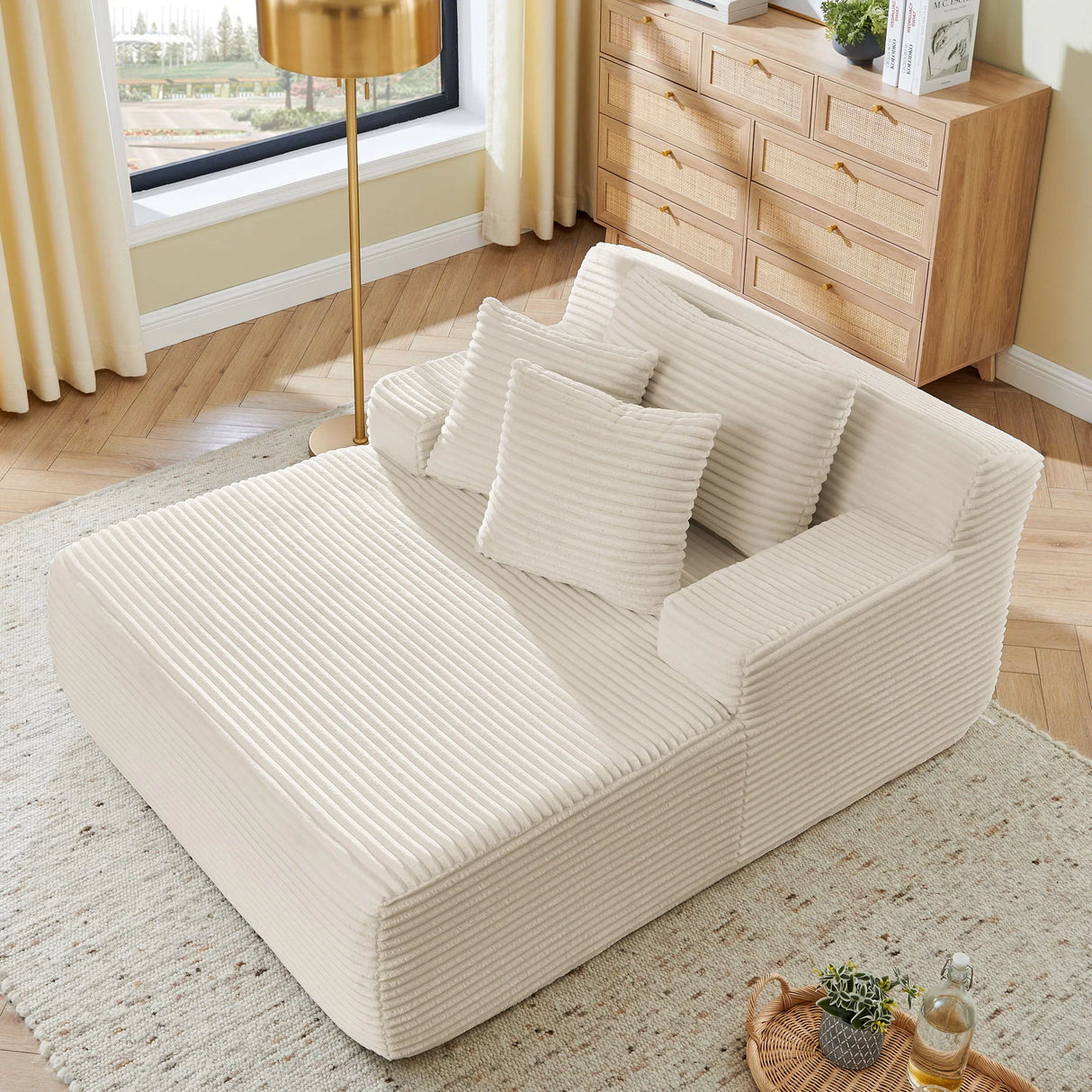 Modern Single Lazy Sofa Lounge Chair With High Density Foam - Furniture Home Direct