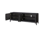Console With Power Pack - Black - Furniture Home Direct
