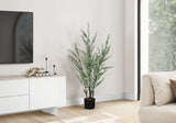 44" Tall, Artificial Plant, Eucalyptus Tree, Indoor, Faux, Fake, Floor, Greenery, Potted, Real Touch, Decorative - Green / Black - Furniture Home Direct
