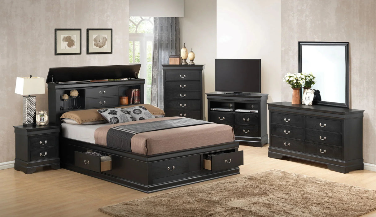 Louis Phillipe - Bookcase Storage Bed - Furniture Home Direct