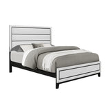 Queen Bedroom Set Transitional Style Rubber Wood White - Furniture Home Direct