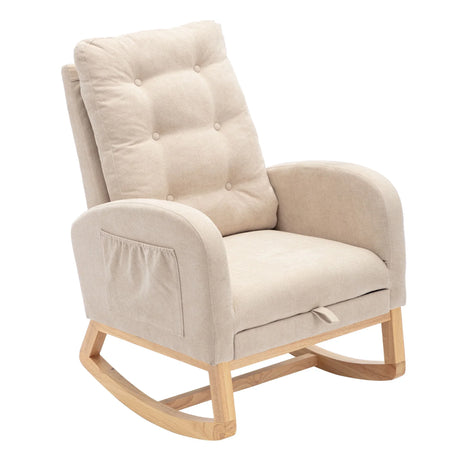 Accent Rocking Chair With Footrest, High Back - Furniture Home Direct