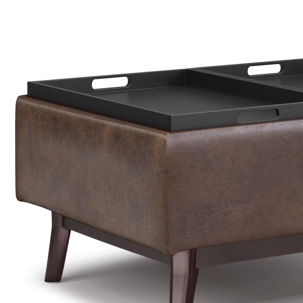 Owen - Tray Top Small Coffee Table Upholstered Storage Ottoman - Furniture Home Direct