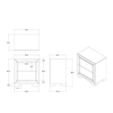 Chloe - Nightstand - Gemstone Silver - Furniture Home Direct