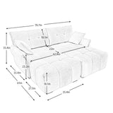 Sofa Set With Ottoman And Pillows, Textured, High Resilience Cushions - Furniture Home Direct
