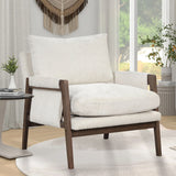 Mid-Century Modern Velvet Accent Chair, Leisure Chair With Solid Wood And Thick Seat Cushion For Living Room, Bedroom, Studio - Furniture Home Direct