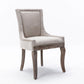 Ultra Side Dining Chair,Thickened Fabric Chairs With Neutrally Toned Solid Wood Legs, Bronze Nail Head (Set of 2) - Furniture Home Direct