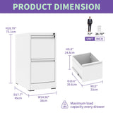 Steel Drawer Vertical File Cabinet With Lock For A4 Legal / Letter Size - Furniture Home Direct