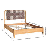 Queen Bed With Caramel Maple Wood - Natural - Furniture Home Direct