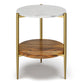 Wagner - Round Marble & Wood Table - Furniture Home Direct