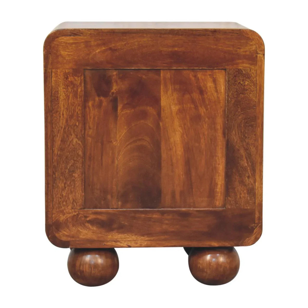 Open Woven Bedside Table, 1 Drawer - Chestnut - Furniture Home Direct